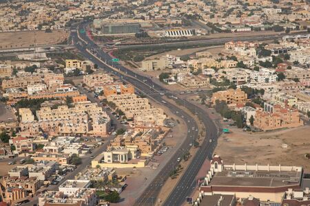 Aerial view of Dubai downtown. Dubai is biggest city of the United Arab Emiratesの写真素材