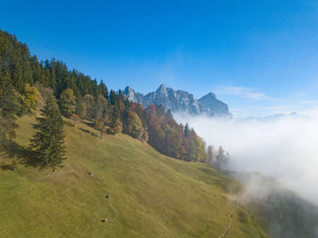 Autumn (indian summer) in swiss alps