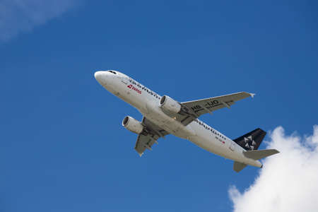 ZURICH - September 16:  Planes preparing for take off at Terminal A of Zurich Airport on September...