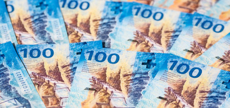 Collection of the new swiss banknotes (issued in 2017)の写真素材