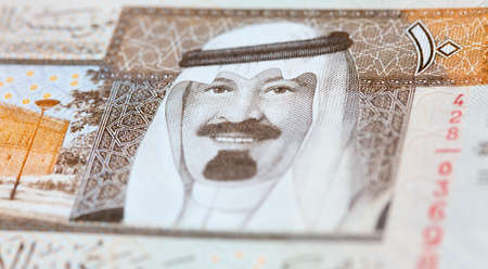 Collection of Saudi Arabia Riyal banknotesの写真素材