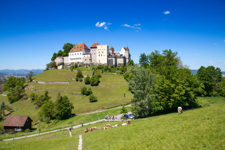 Lenzburg castle near Zurich, Switzerlandのeditorial素材