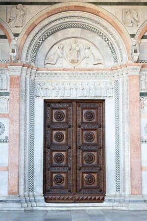 Historical medieval city Lucca in Tuscany, Italyの写真素材