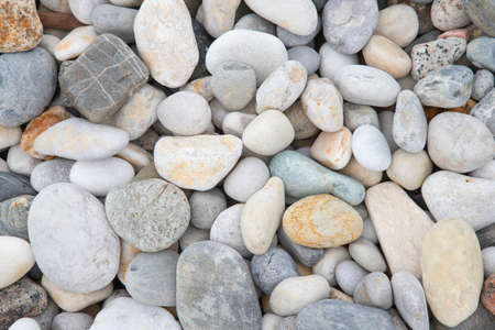 Pebbles on the beach of the Mediterranean seaの写真素材