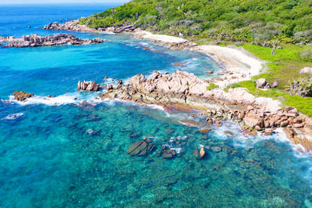 Famous Grand Anse beach on the La Digue island, Seychelles