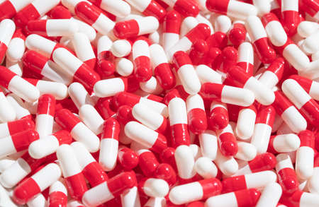 Collection of the colorful capsules with medicinesの写真素材