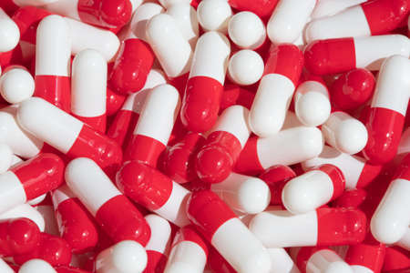 Collection of the colorful capsules with medicinesの写真素材