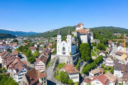 Aarburg castle near Zurich, Switzerlandのeditorial素材