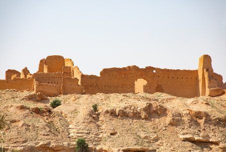 Ruins of Diriyah, old city near Riyadh, Saudi Arabiaの写真素材