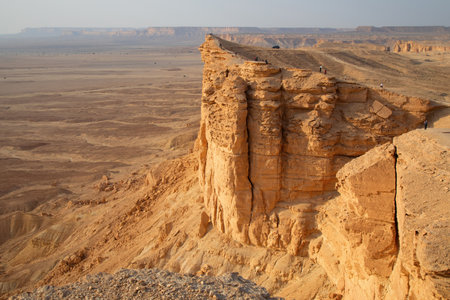Edge of the World, popular touristic destintation and view point near Riyadh, Saudi Arabiaの写真素材