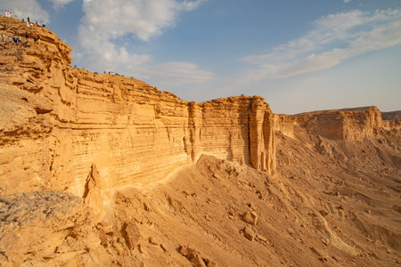 Edge of the World, popular touristic destintation and view point near Riyadh, Saudi Arabiaの写真素材
