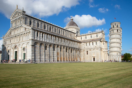 Leaning tower of Pisa, Italyの写真素材