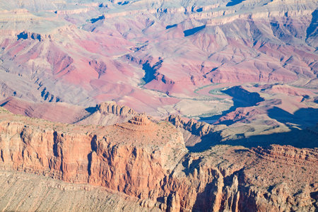South Rim of the Grand Canyon. "Grand Canyon" National Park in Arizona, USAの写真素材