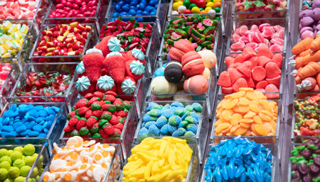 collection of the colorful jelly candiesの写真素材