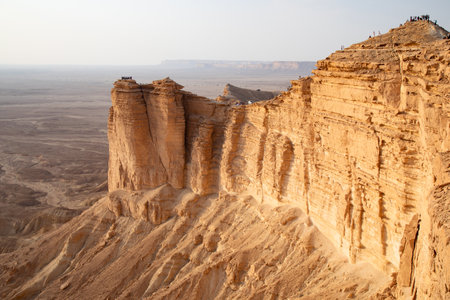 Edge of the World, popular touristic destintation and view point near Riyadh, Saudi Arabiaの写真素材