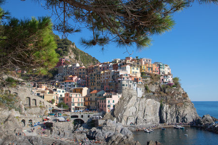 Cinque Terre, national park and historical region in Liguria, Italyのeditorial素材