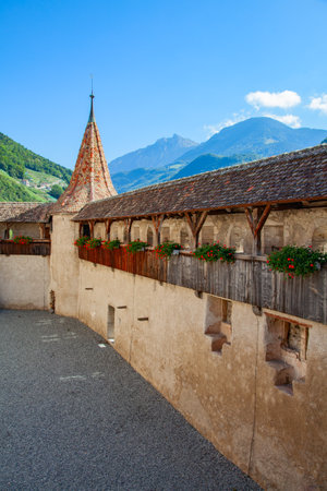 Famous castle Chateau d'Aigle in canton Vaud, Switzerlandのeditorial素材