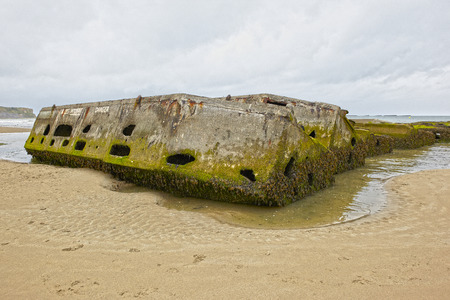 arromanches bridge world war normandy franceの写真素材