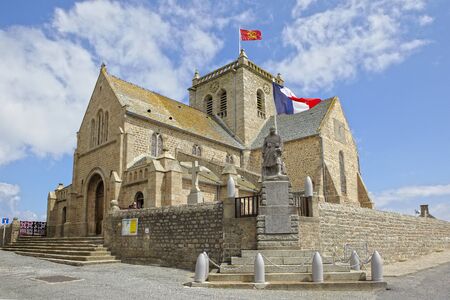 Barfleur Church Normandy Franceの写真素材