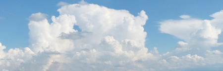 blue summer sky with white clouds