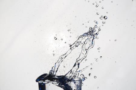 Water Spalsh with ice cubeの写真素材