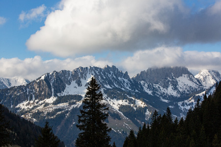 Sunrise over Gastlosen at Jaun Friborg Swiss Alps