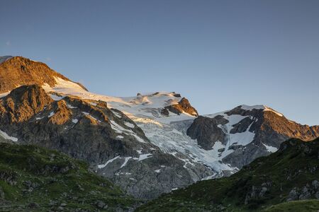 Sustenpass swiss alps sunset