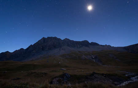 Sanetschpass and Sanetsch lake in valais Switzerland early morning summerの写真素材