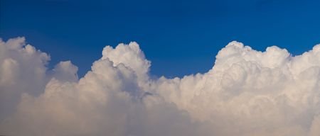 blue sky on a cloudy sunny day