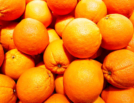 Lots of orange at a local farmers market.の写真素材