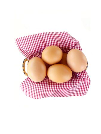 Eggs in basketの写真素材