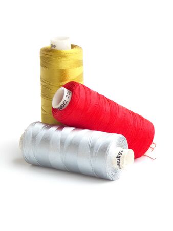 Thread  on white  background