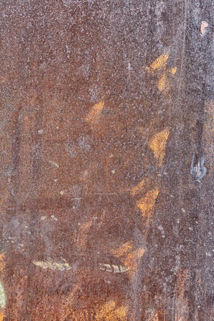 Old metal sheet, it has scratches and rust. Traces of destruction. Blank background with texture....
