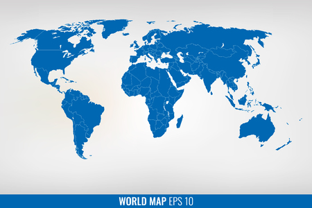 Image of a vector world map. EPS 10のイラスト素材