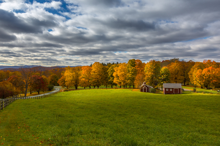 Farm in Vermontの写真素材