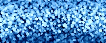 Blue Christmas Background.Abstract colorful bokeh background of christmas light.の写真素材