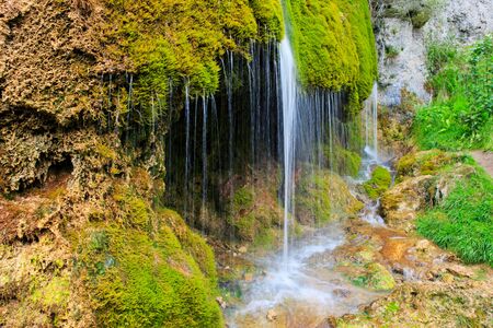 Waterfall in the German mountains.の写真素材