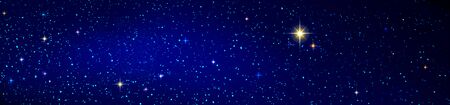 Night sky with colorful stars. Abstract sky background.