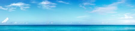 Beautiful caribbean sea and blue sky . Summer background.の写真素材