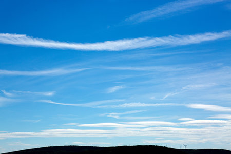 Blue Sky with white clouds. Abstract backdrop for wallpaper .の写真素材