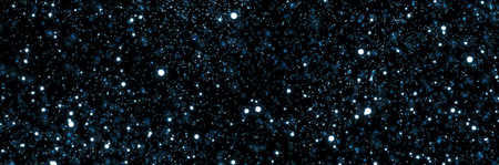 Christmas background with white snow isolated on black.の写真素材
