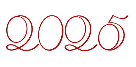 Happy New Year 2025 text design.
