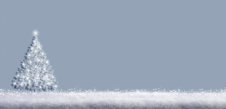 Christmas tree with white snow.の写真素材