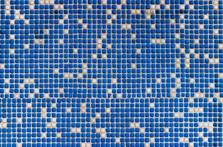 blue and white tiles are used for this texture. good looking pattern.の写真素材