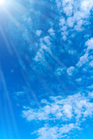 Blue sky with beautiful clouds.の写真素材
