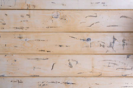 Natural wooden background from boards painted in beige colorの写真素材