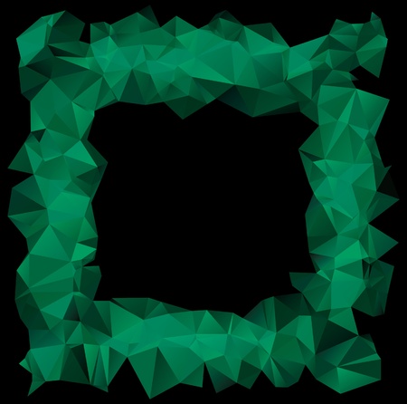 Green crystallic frameのイラスト素材