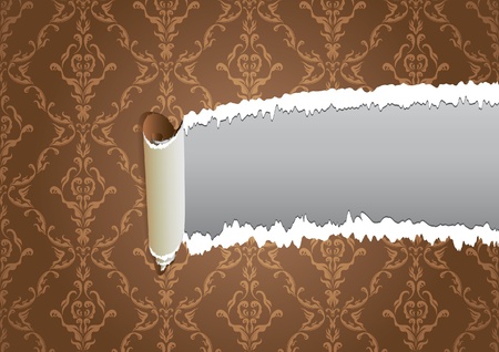 Torn wallpaperのイラスト素材