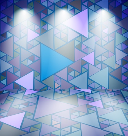 Room with triangles on the wallpaperのイラスト素材