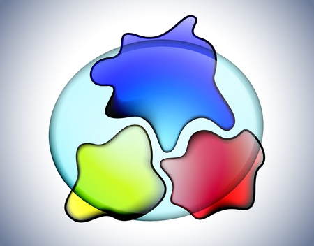 Transparent glass amoebasのイラスト素材